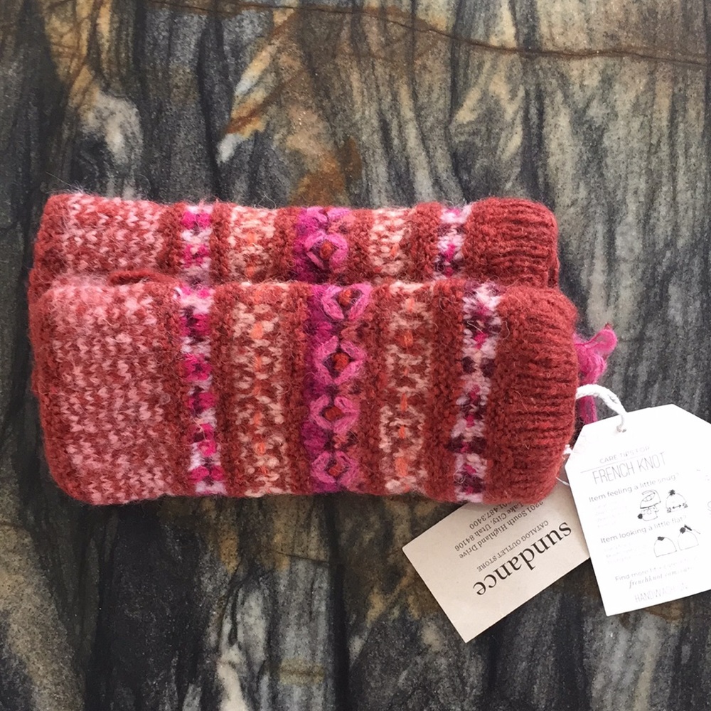 French Knot hand made hand warmers. NEW with tags.